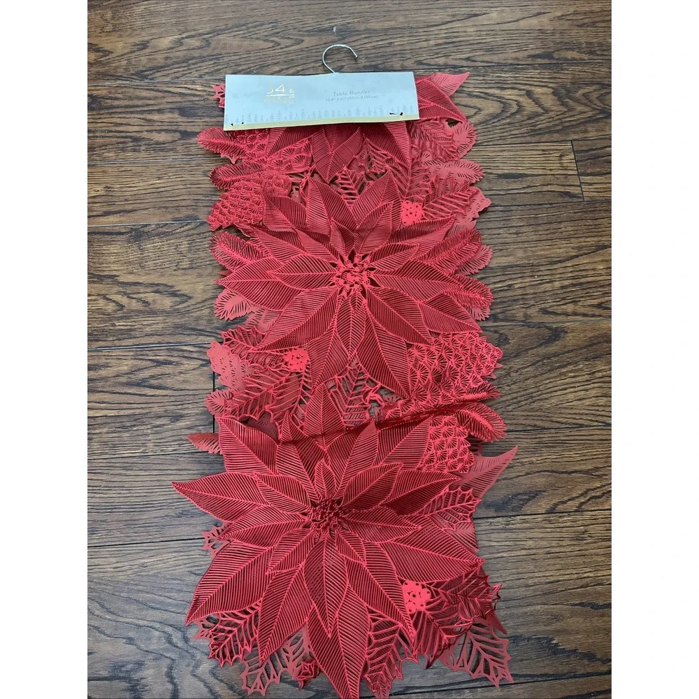 34th & Pine Vinyl Shiny Christmas Poinsettia 15